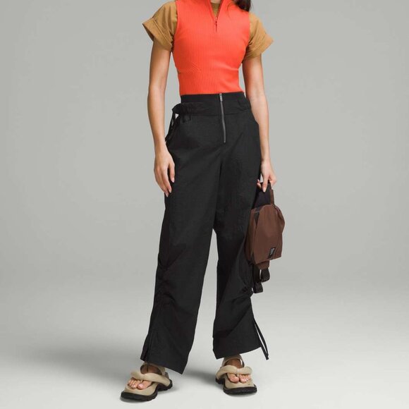 Lululemon Cinchable Wide-Leg High-Rise Pant Black Size 8 - Picture 1 of 5